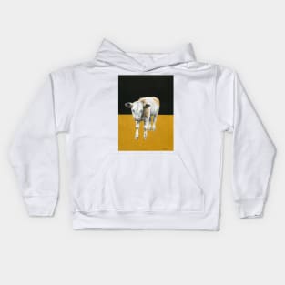 Calf On Black And Gold Kids Hoodie